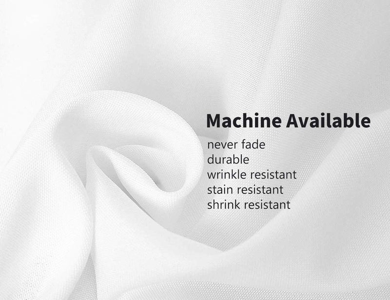Surmente Square Tablecloth for Square or Round Tables 100% Polyester 85x85 Inch Table Cloth for Weddings, Banquets, or Restaurants (White) - Image 3